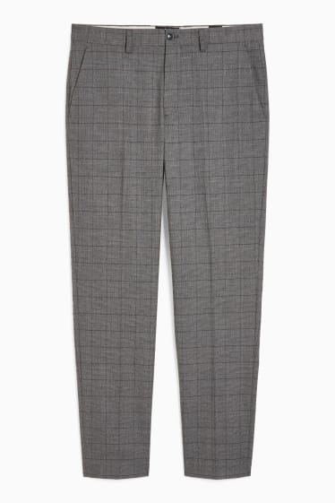 Hombre - Pantalón de vestir - colección modular - regular fit - Flex - stretch - gris jaspeado