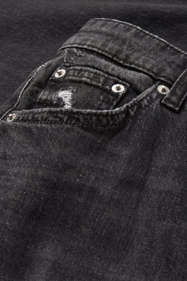 Teens & young adults - CLOCKHOUSE - wide leg jeans - high waist - denim-dark gray