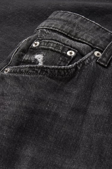 Women - CLOCKHOUSE - wide leg jeans - high waist - denim-dark gray