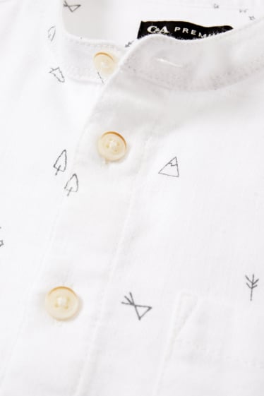 Enfants - Chemise - à motif - blanc crème