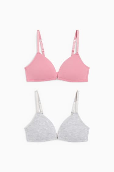 Nena - Paquet de 2 - sostenidors sense cèrcol - enconxat - rosa fosc
