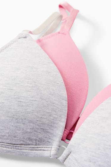 Nena - Paquet de 2 - sostenidors sense cèrcol - enconxat - rosa fosc