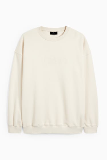Heren - Sweatshirt - crème wit