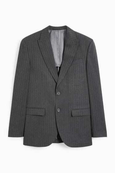 Hommes - Veste de costume - regular fit - Flex - fines rayures - gris foncé
