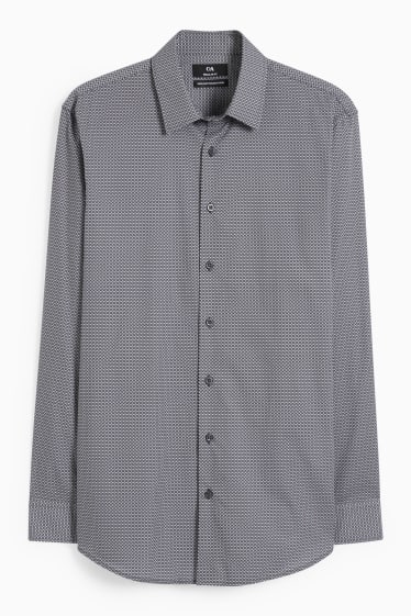 Herren - Businesshemd - Regular Fit - Kent - bügelleicht  - schwarz