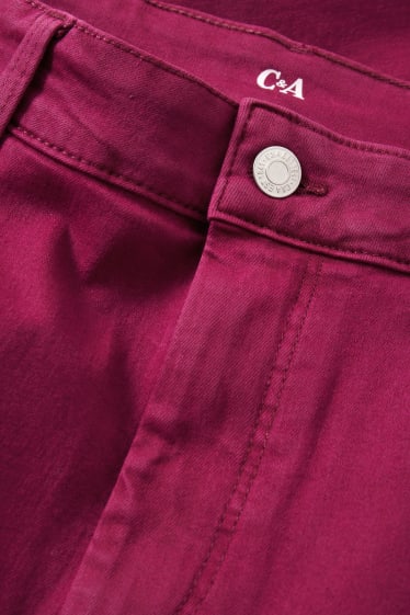 Donna - Jegging jeans - vita alta - bordeaux