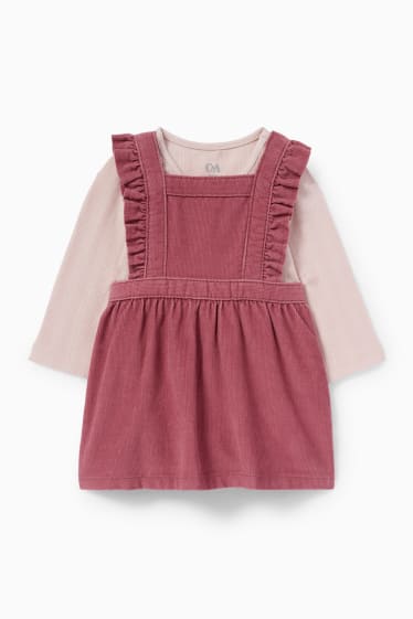 Babys - Baby-Outfit - 2 teilig - dunkelrosa