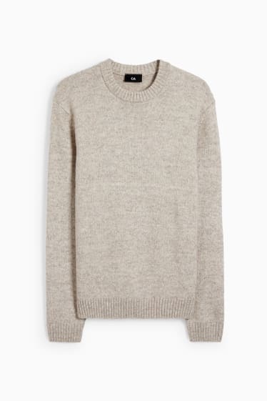 Hommes - Pull - beige chiné