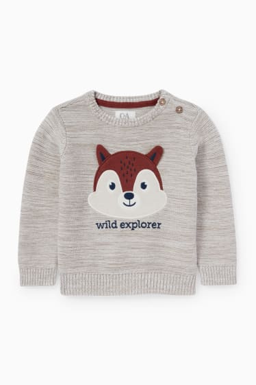 Babies - Squirrel - baby jumper - light gray