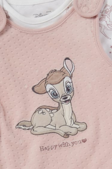 Bébés - Bambi - ensemble avec grenouillère - rose