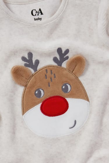 Bébés garçons - Rudolf - pyjama de Noël pour bébé - beige chiné