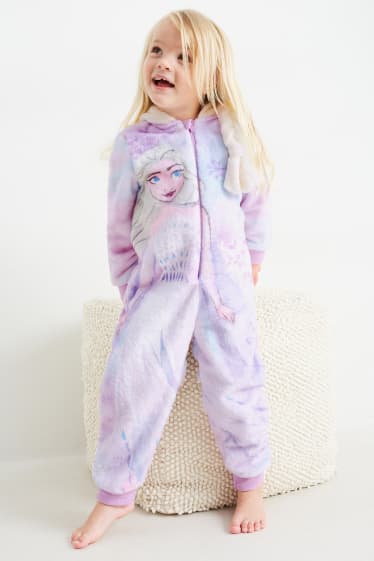 Bambine - Frozen - tuta in pile con cappuccio - viola chiaro