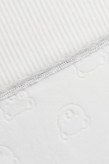 Miminka - Motivy ledního medvídka - deka pro miminka - bílá
