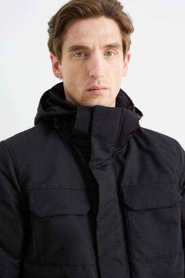 Herren - Jacke mit Kapuze - schwarz