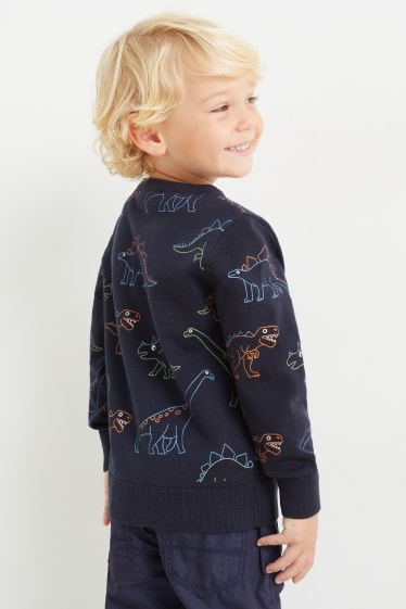 Enfants garçons - Dinosaure - pullover - bleu foncé