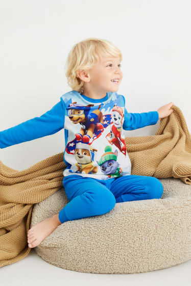 Dětské - Tlapková patrola - fleecové pyžamo - 2dílné - modrá
