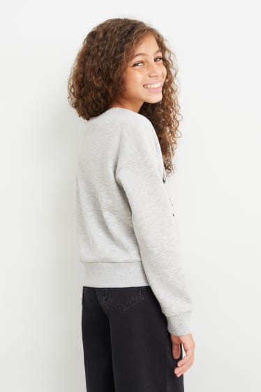 Kinder Mädchen - Sweatshirt - hellgrau-melange