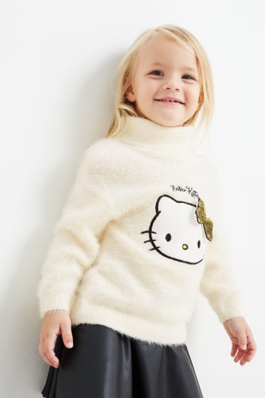 Kinder Mädchen - Hello Kitty - Rollkragenpullover - cremeweiß