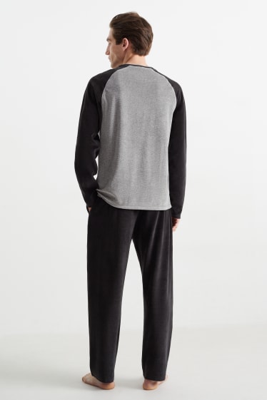 Herren - Winterpyjama - schwarz