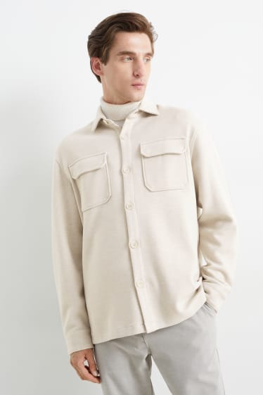 Herren - Hemdjacke - beige