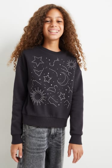 Kinder Mädchen - Sweatshirt - schwarz