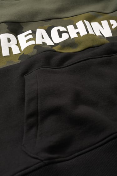 Enfants garçons - Ensemble - sweat à capuche et pantalon de jogging - deux pièces - vert foncé