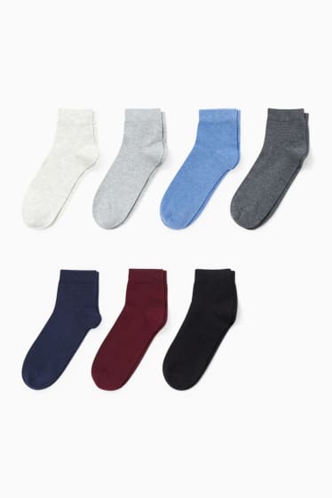 Pánské - Multipack 7 ks - nízké ponožky - tmavomodrá