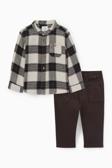 Babys - Baby-outfit - 2-delig - bruin