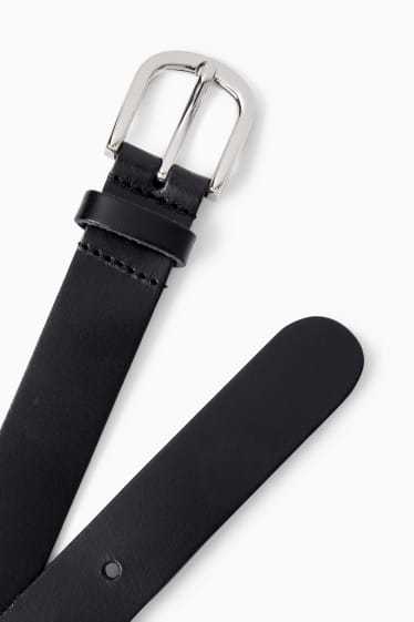 Femmes - Ceinture en cuir - noir