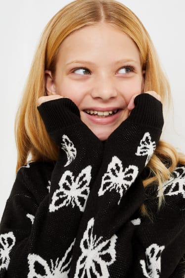 Kinder Mädchen - Pullover - schwarz