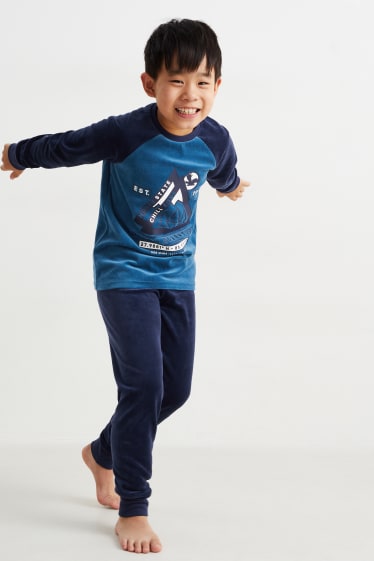 Enfants - Pyjama d’hiver - 2 pièces - bleu foncé