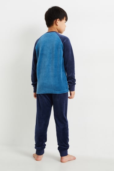 Enfants garçons - Pyjama d’hiver - 2 pièces - bleu foncé