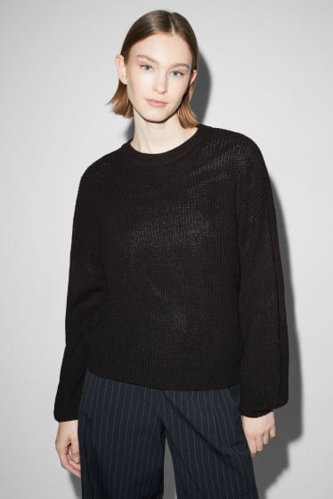 Damen - Pullover - schwarz