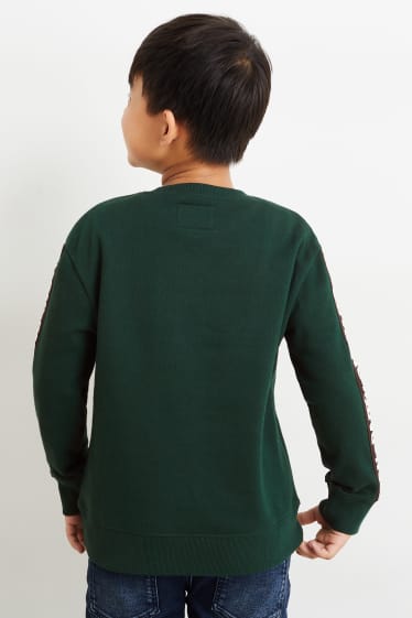 Children - Christmas sweatshirt - Father Christmas - dark green
