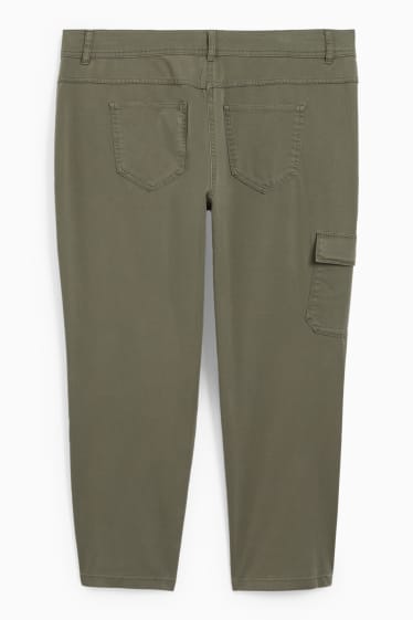 Donna - Pantaloni cargo - vita media - slim fit - verde