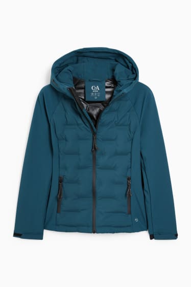 Femei - Geacă softshell cu glugă - turcoaz