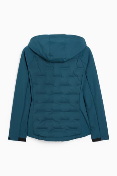 Femei - Geacă softshell cu glugă - turcoaz