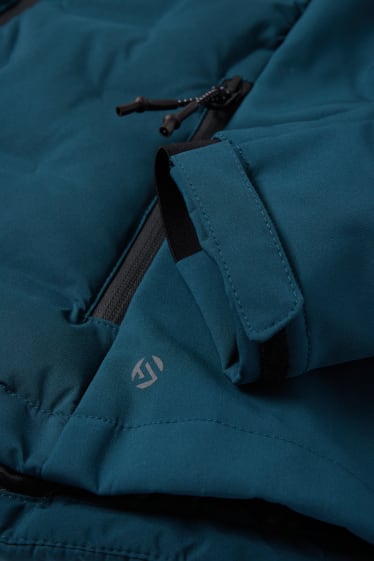 Women - Softshell jacket with hood - turquoise