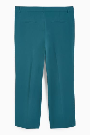 Mujer - Pantalón de tela - mid waist - straight fit - turquesa oscuro