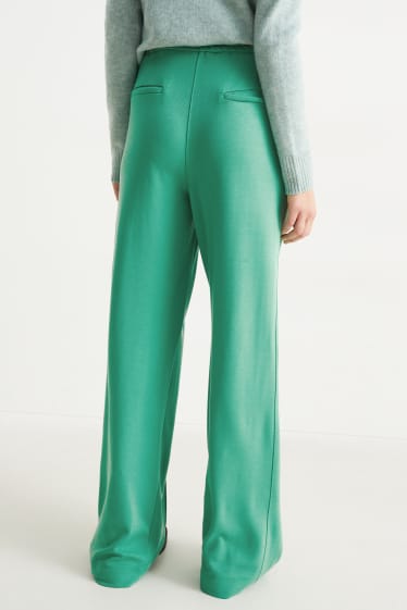 Femmes - Pantalon en jersey - wide leg - vert