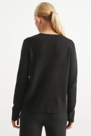 Damen - Basic-Pullover - schwarz