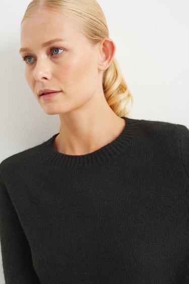 Damen - Basic-Pullover - schwarz
