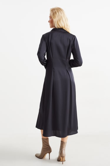 Femmes - Robe-chemisier - bleu foncé