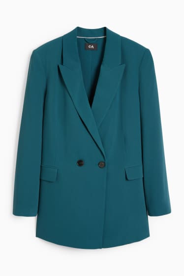 Femmes - Blazer - relaxed fit - vert foncé