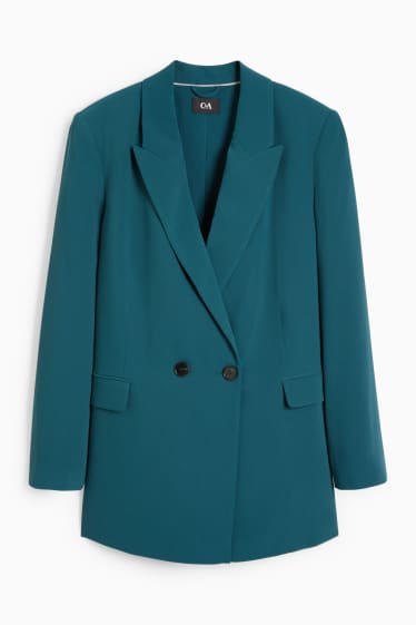 Women - Blazer - relaxed fit - dark green