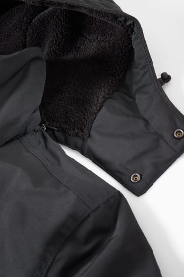 Herren - Bomberjacke mit Kapuze - schwarz