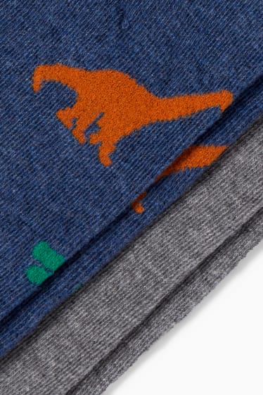 Enfants garçons - Lot de 2 - dinosaures - collants - bleu foncé