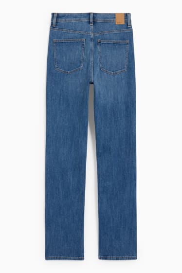Women - Straight jeans - high waist - blue denim