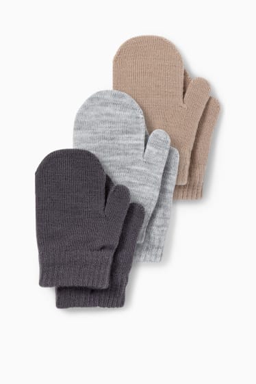 Bébés garçons - Lot de 3 paires - moufles pour bébé - beige