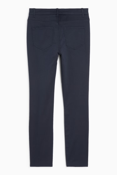 Donna - Pantaloni - vita media - slim fit - blu scuro